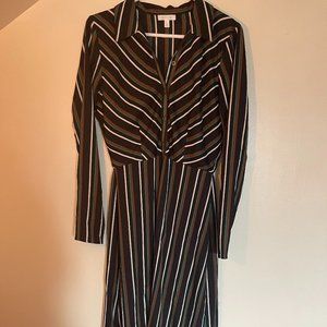 Retro Midi Striped Dress